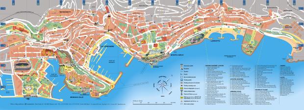 Подробная карта Монако